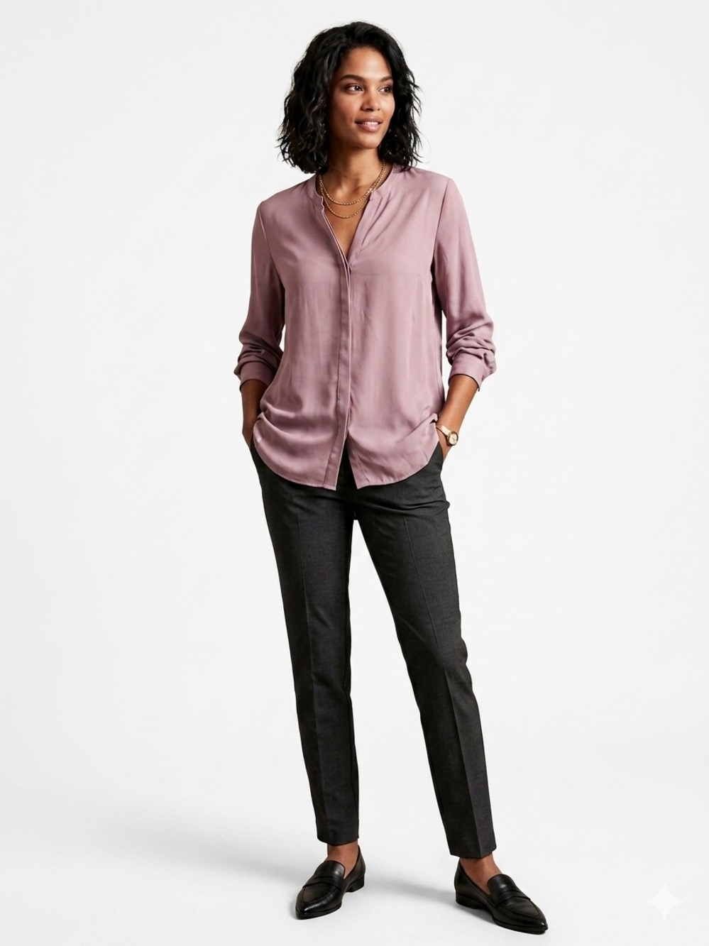 Adrienne Vittadini Dusty Rose Blouse